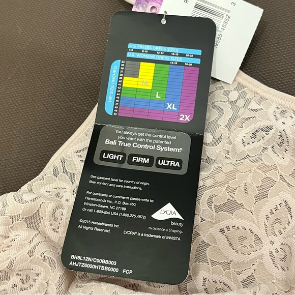 Bali‎ Lace n Smooth Cami Firm Control 2XL Rosewood NWT Tummy Control Shapewear - Picture 5 of 11